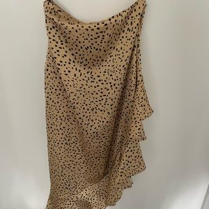 Silk MIDI Skirt printed